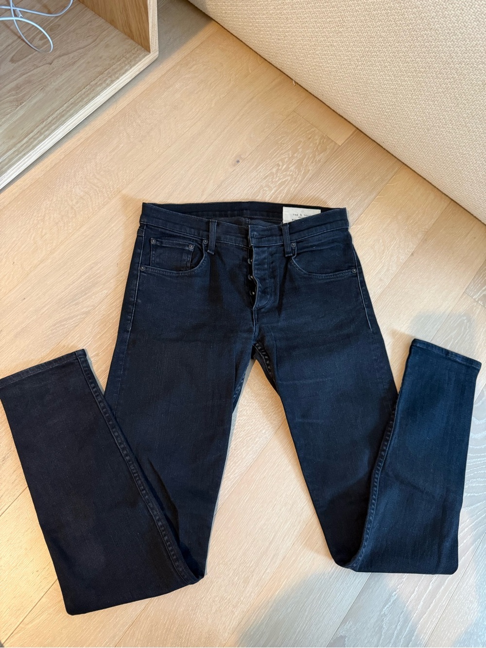 rag & bone Men's Skinny Black Jeans
